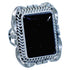 Sterling Silver Onyx Navajo Ring Size 5-3/4 BX117190